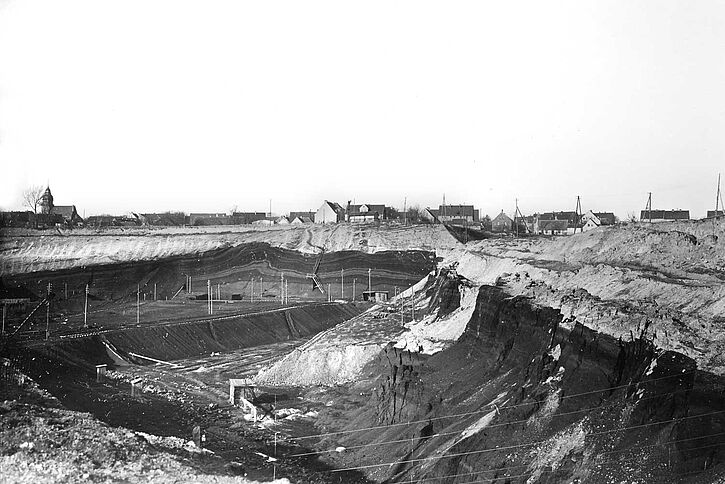 Leipziger Neuseenland Tagebau Gestauchte Kohle Luckenau 1935 