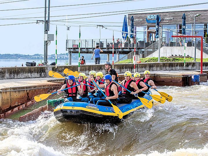 Wildwasser-Rafting.