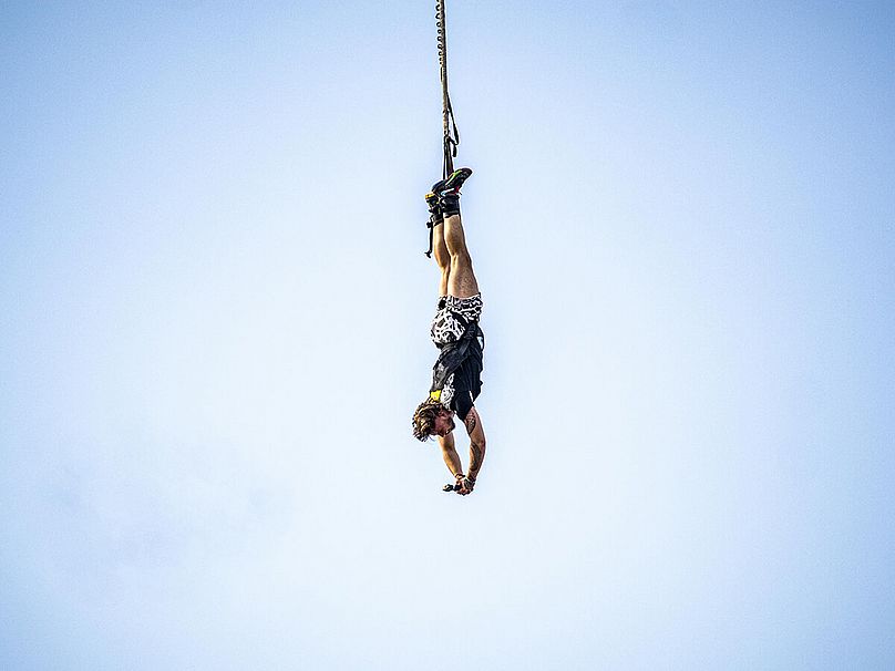 Bungee Jumping am Cospudener See