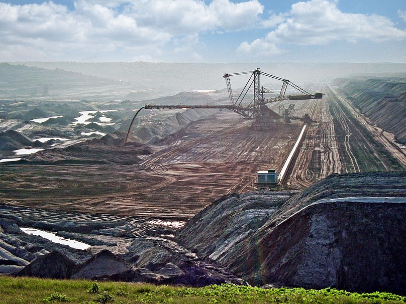 Aktiver Tagebau beim Hainer See