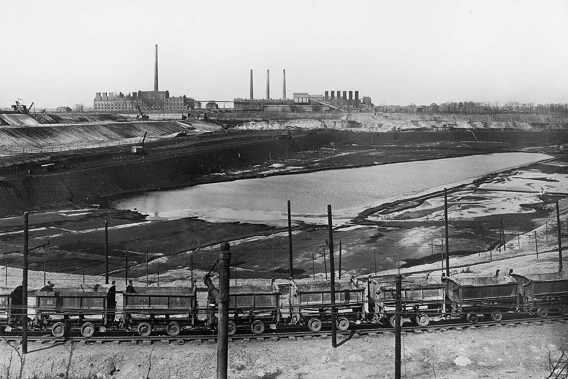 Leipziger Neuseenland Tagebau Lobstädt Brikettfabrik Dora-Helene 1934