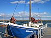 Segelboot im Störmthaler See.