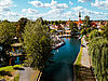 Uferpromenade am Hafen von Lübbenau.