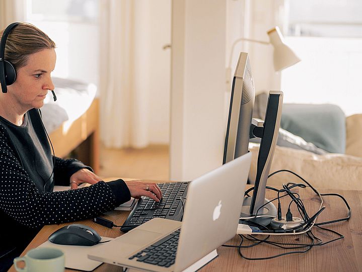 Homeoffice Ferienwohnung Hainer See Arbeitsbereich