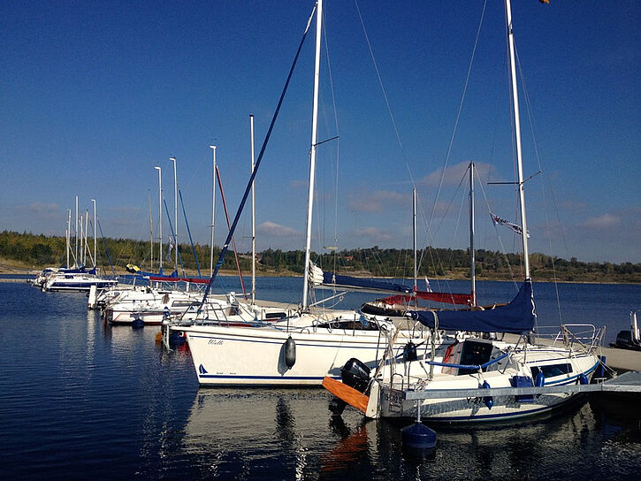 Leipziger Neuseenland Geiseltalsee Marina Muecheln