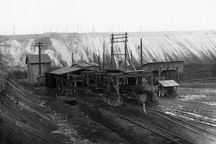 Leipziger Neuseenland Tagebau Witznitz Braunkohlengrube 1930