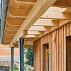 Dachkonstruktion eines Kunze Hauses aus nachhaltigem Baumaterial