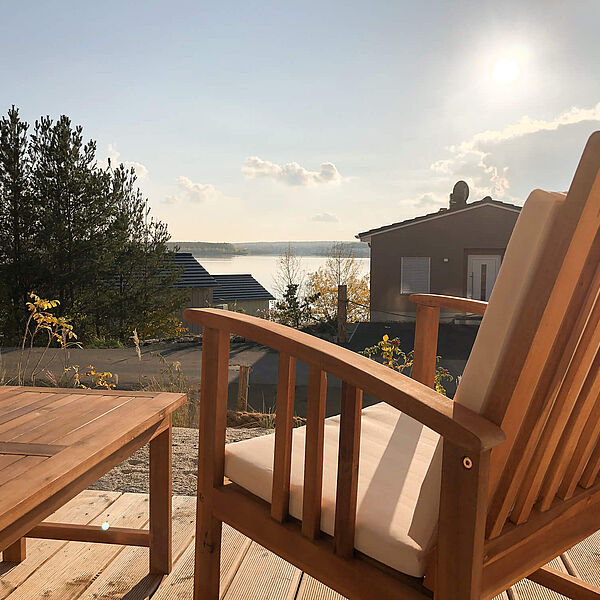 Ferienwohnungen Hainer See Terrasse