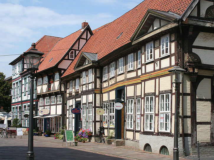 Fachwerk-Häuser in Nienburg.