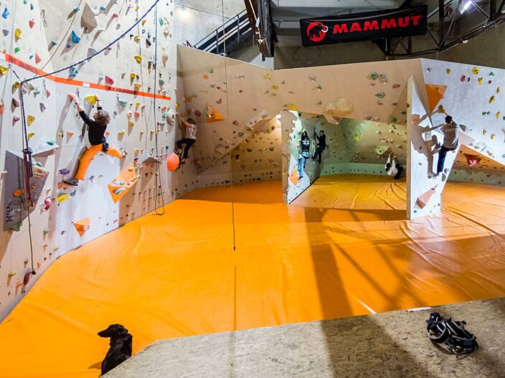 Menschen an Boulderwand