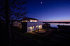 Ferienhaus "Haus im Schilf" am Hainer See bei Leipzig, Blaue Stunde