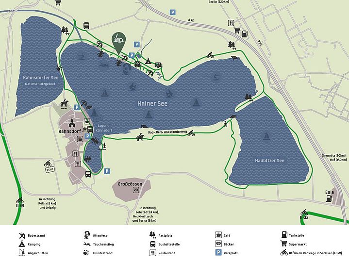 Hainer See Fahrrad Wege Karte