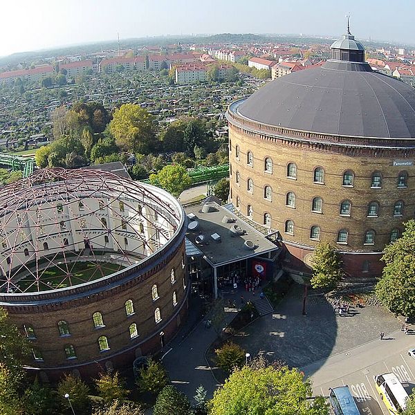 Panometer Leipzig von oben
