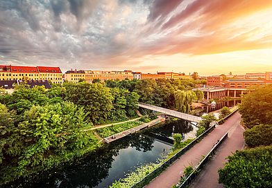 Karl-Heine-Kanal Stelzenhaus Konsumfabrik Industriekultur