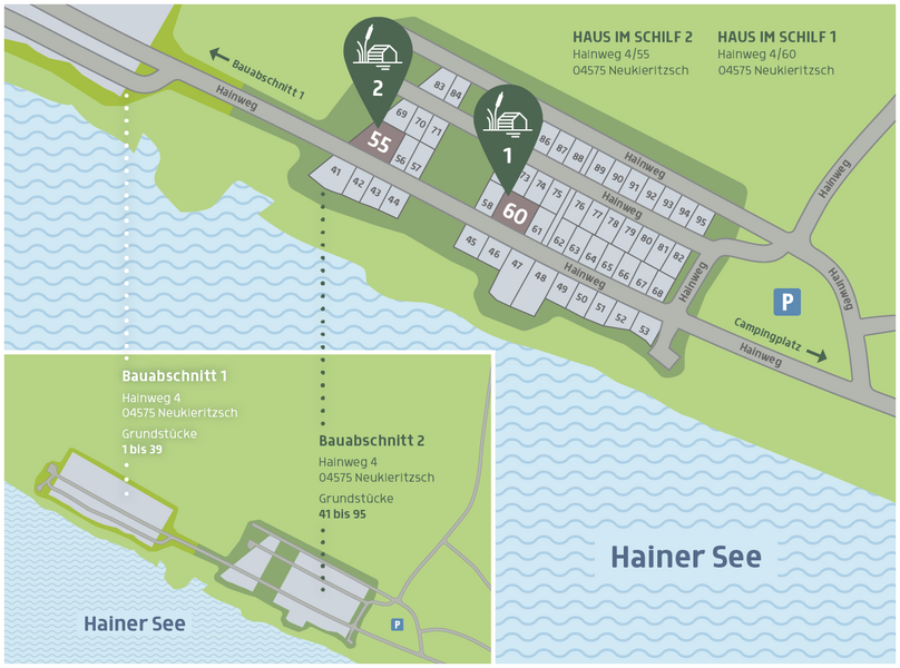 Gebietsplan Hainer See Ufer