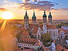 Naumburger Dom im Abendrot.