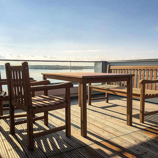 Leipzig See Ferienwohnung Dachterrasse